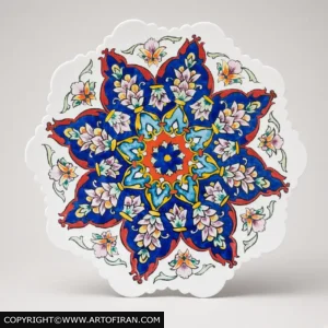 دیوارکوب میناکاری طرح ستاره با مس لعاب‌کاری
